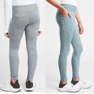 Athleta Girl Snowball Tight Heathered Athletic Leggings Size 12 Girls